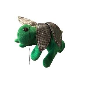 Plush Creations Inc Dragonfly Hand Puppet Glove Green 9” Shimmer Wings